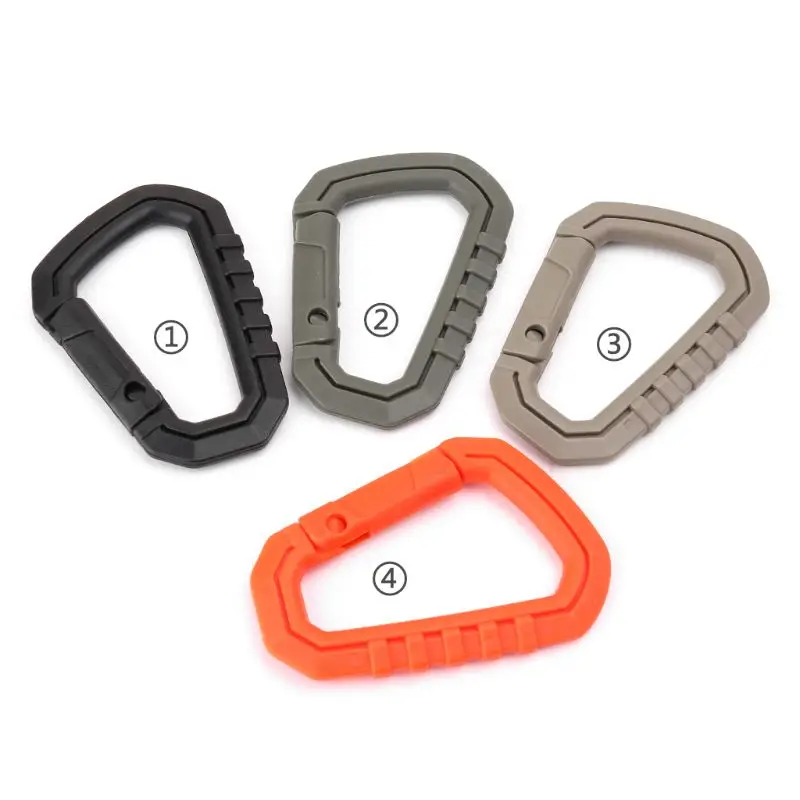 

2pcs D-ring Carabiner Clip Hook Molle Webbing Backpack Buckle Snap Lock Keychain Camping Accessories