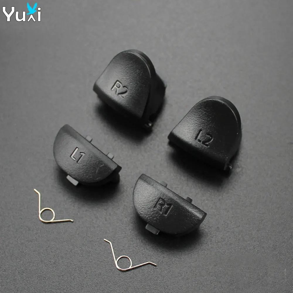 

YuXi For Sony PlayStation 4 PS4 / PS4 Pro L1 R1 L2 R2 Trigger Buttons+springs Tool Replacement parts for dualshock 4 controller