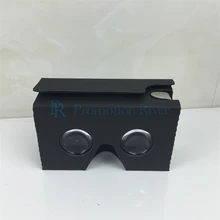 Event Supplies Logo Custom Black Google Cardboard V 2.0 printing Virtual Reality Headset VR Viewer for up to 6 inch phone