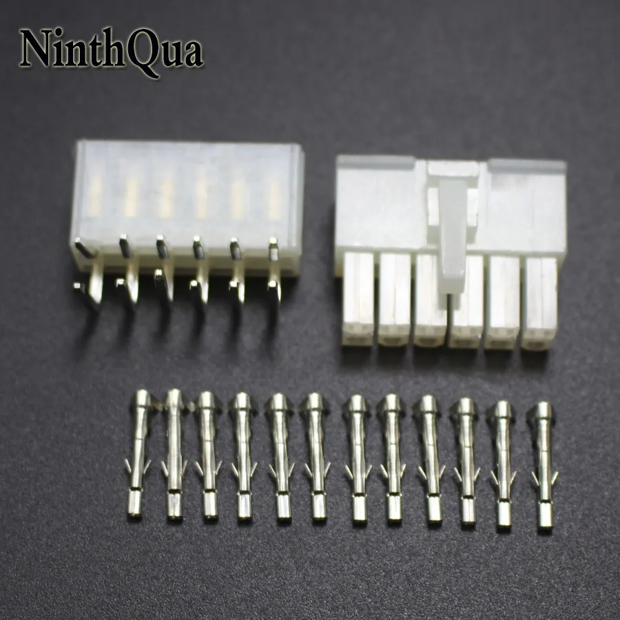 

1sets 5557 5569 12P Bend Pin Wire Terminals Electrical Connector 4.2mm 12Pin Right Angle Plug jack for Car Auto PC ATX
