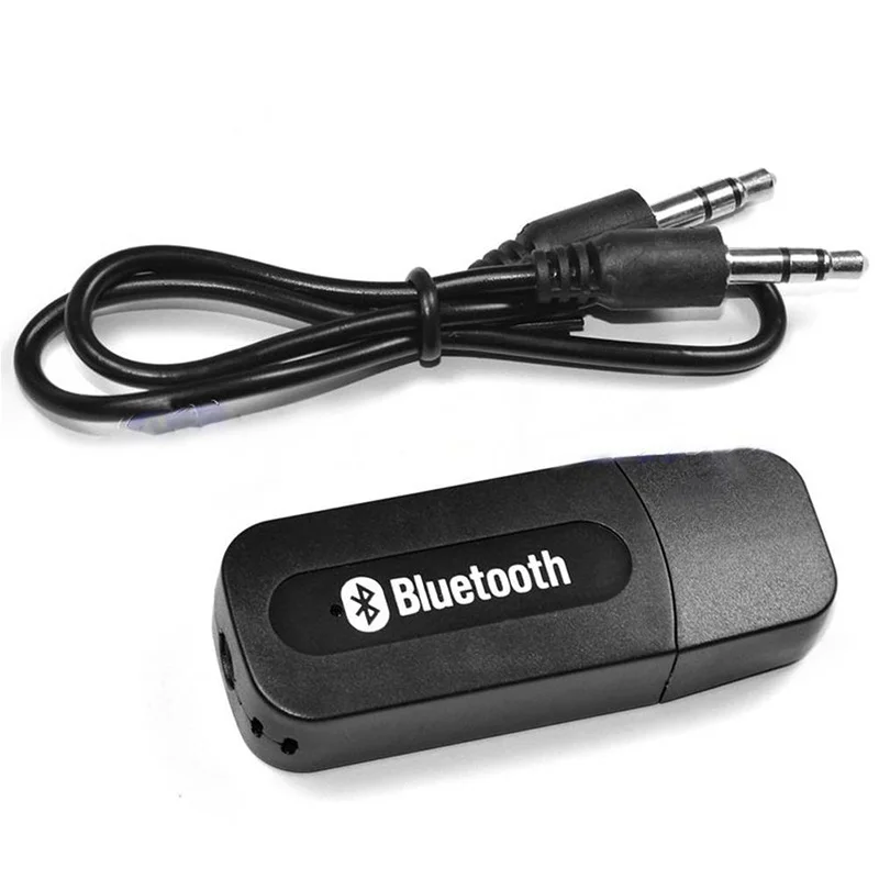 Double Output Car Bluetooth Aux Audio Receiver Adapter USB 3.5mm High