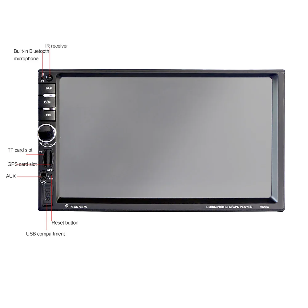 Clearance 7020G Car MP5 Player 7" Touch Screen In Dash Bluetooth Car Stereo Radio MP5 Player Support FM USB SD Aux Rear View Camera Input 8 Clearance 7020G Car MP5 Player 7" Touch Screen In Dash Bluetooth Car Stereo Radio MP5 Player Support FM USB SD Aux Rear View Camera Input 8