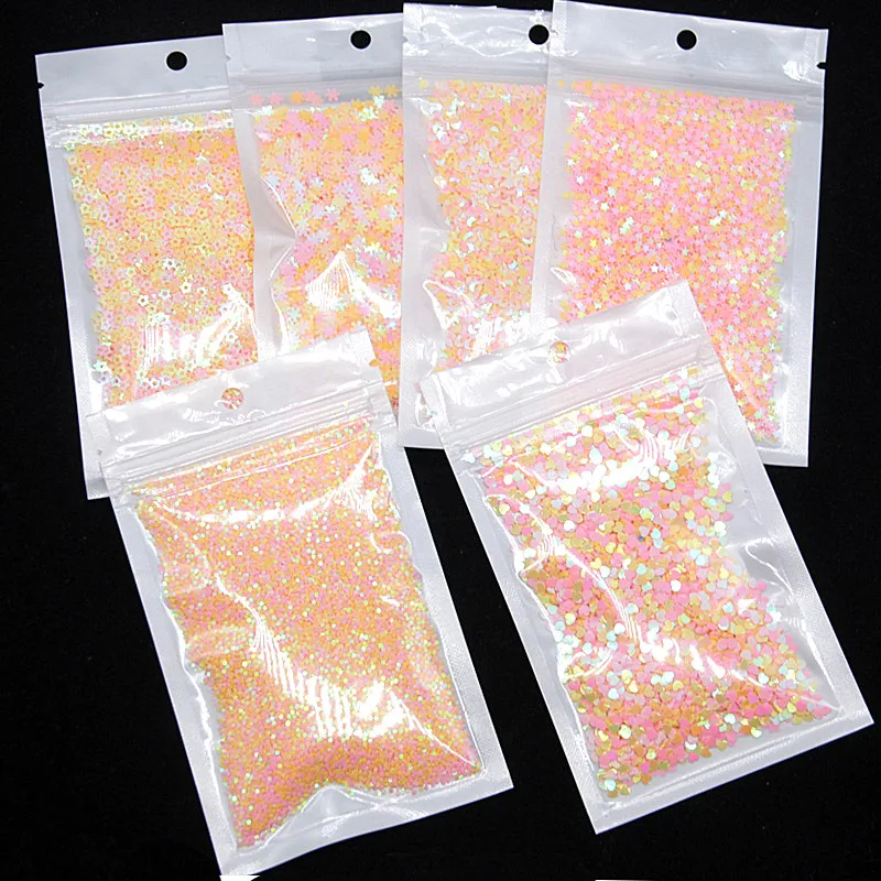 

Paillettes 1-5mm Star Heart Dot Moon Plum Pvc Loose Sequins Mix Pink Yellow Sequin Wedding Decoration Confetti Nail Art 10/20g