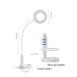 Новый 12 Вт 40 светодиодов настольная лампа Плавная затемнения ночник USB блок питания может использоваться внешняя настольная лампа для