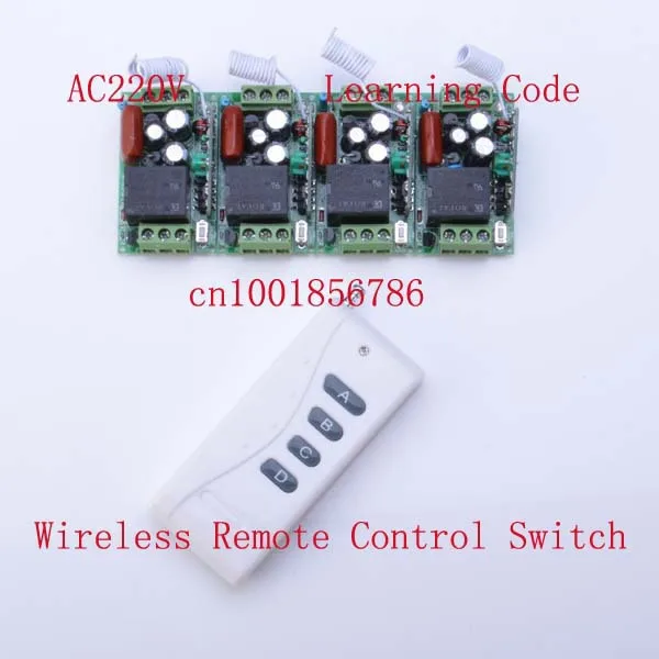 220V 10A 4CH led lights for home automation wireless rf remote control