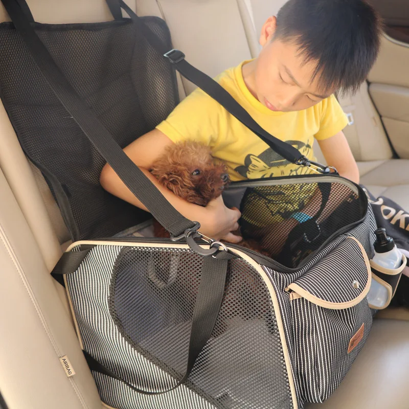DannyKarl, новинка,, высококачественный автомобильный комплект для домашних животных, маленькая собака, автомобильный комплект, чехол для переноски кошки, многофункциональная, дышащая, переносная сумка для домашних животных
