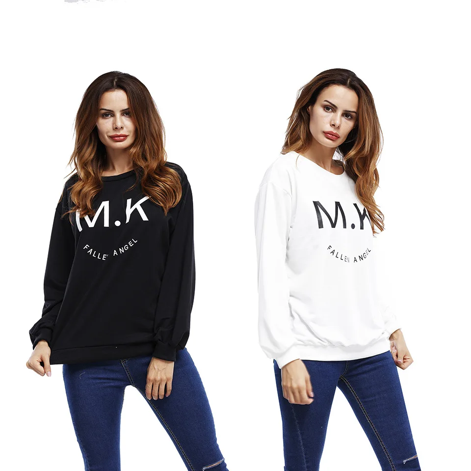 

New Letter Print Women Hoodies Sweatshirt Winter Autumn Harajuku Sudaderas Mujer Long Sleeve Pullovers