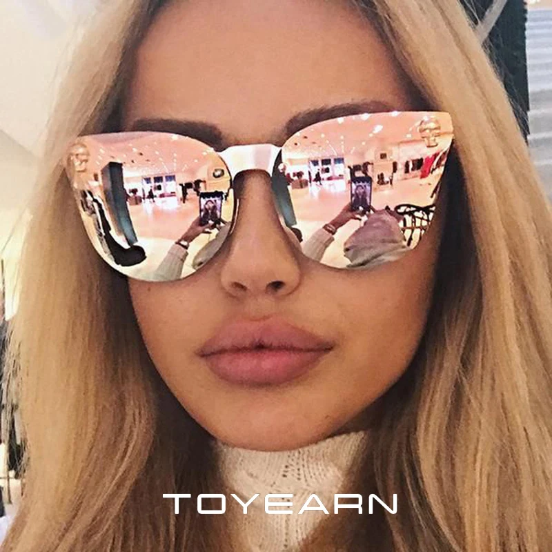 TOYEARN 2019 новые металлические солнцезащитные очки цвета розового золота в стиле