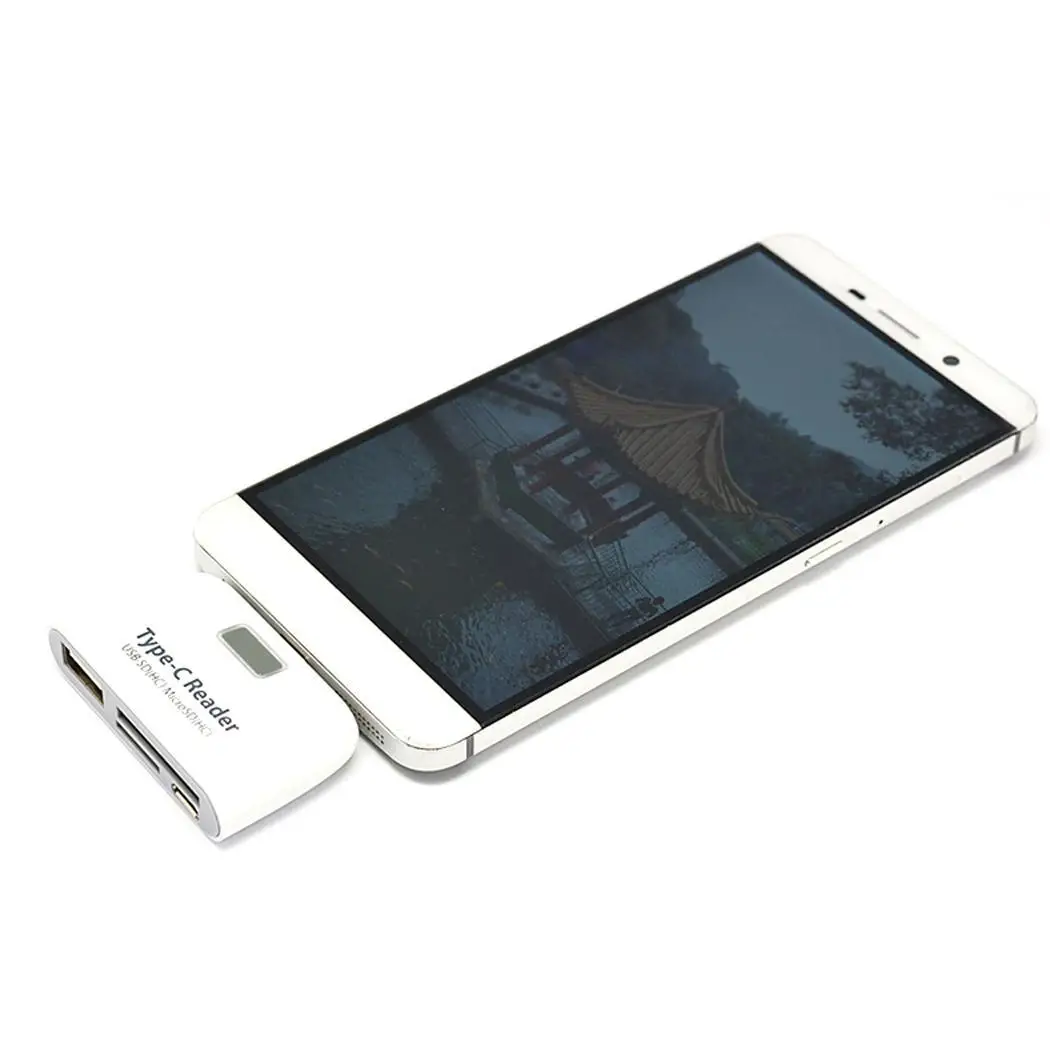Высокая Скорость положительные отрицательные вставляющаяся карта USB 2,0-ридер SD, TF, USB и белый, черный Тип-C 3,1 для телефона