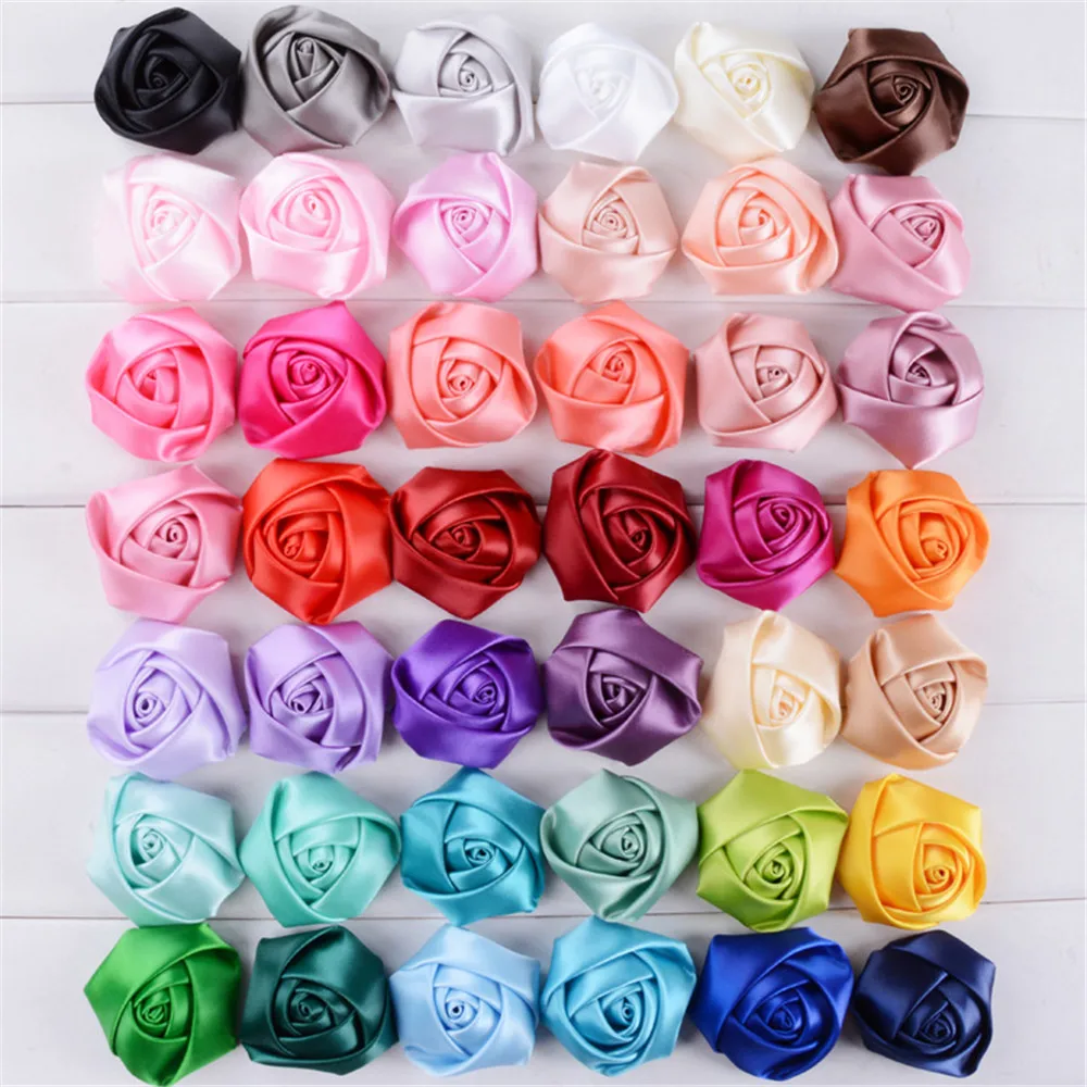 Fabric Flowers Weddings Flower Wedding Handmade Rose Satin Flower
