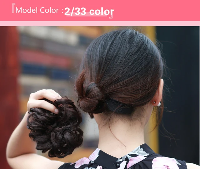 Synthetic Hair Bun Extensions Messy Curly Elastic Hair Scrunchies  Hairpieces Synthetic Chignon Donut Updo Hair Pieces For Women - Synthetic  Chignon(for White) - AliExpress