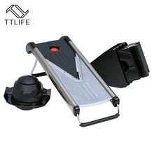 TTLIFE Manual Mandoline Slicer Multi-function Vegetable Cutter Set with 5 Blade Potato Carrot Cutter Peeler Vegetable Salad Tool