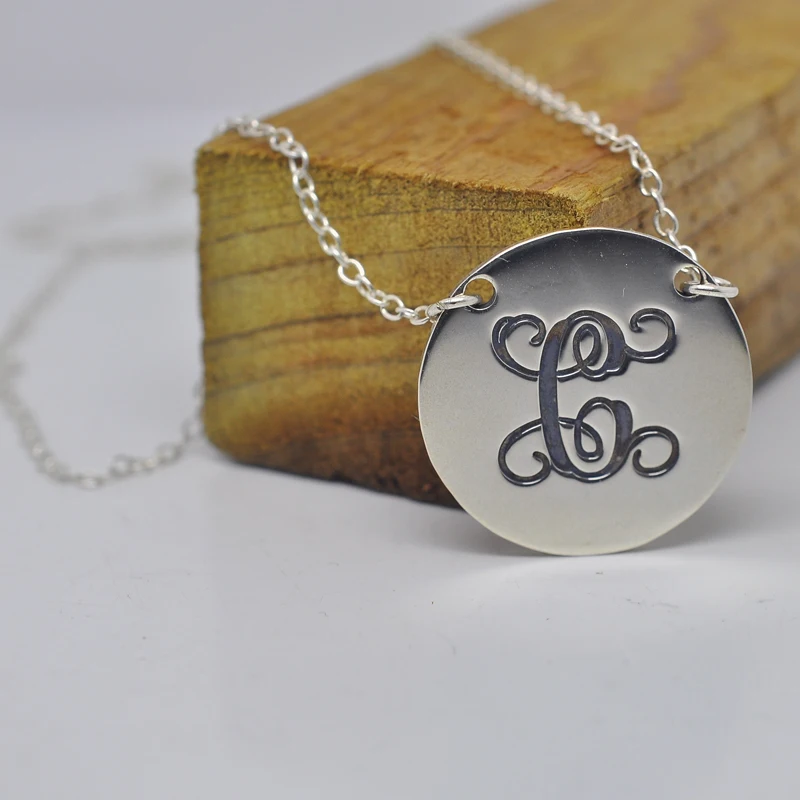Wholesale Sterling Silver Monogram Disc 