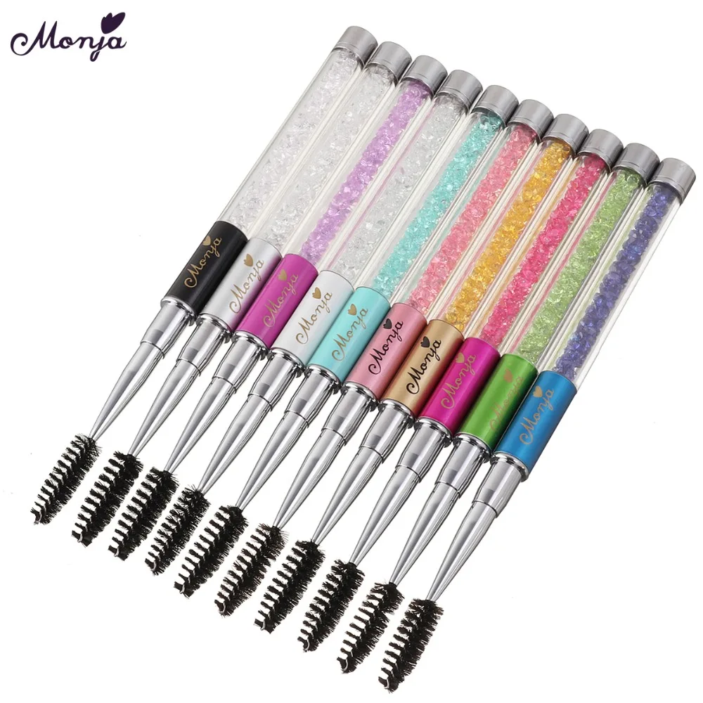 Rhinestone Eyelash Brush Mascara Spiral Wand Applicator Spooler Eyelash