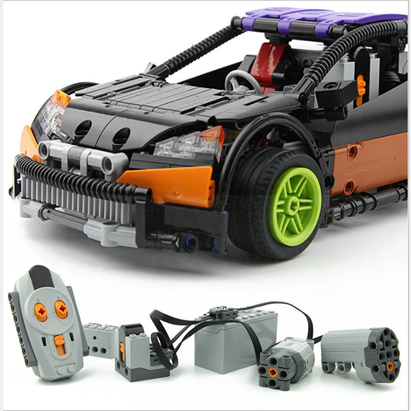 640pcs Lepin 20053 Technic Series Hatchback Type RC Car MOC-6604 Building Block Children Remote Control Car Educational Brick   
