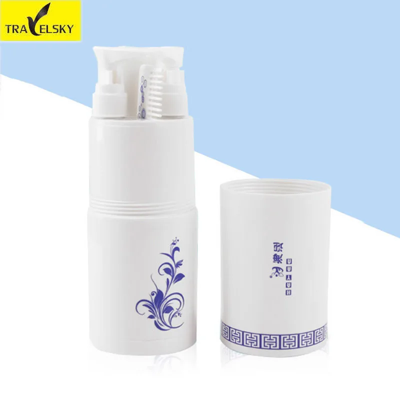 

Portable Wash Gargle Cup Suits To Travel Ms Men Travel Tourism Supplies Toothpaste Toothbrush Cup Towel Wipe Boxes (Bottle Only)