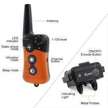 IPETS PET619-1 330 м Перезаряжаемые и Водонепроницаемый Кинологический Воротник-вибрации/static shock/тон Training раздражения для Все Товары для собак