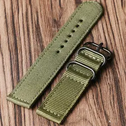 Прохладный Армейский зеленый наручные часы Группа Для мужчин холст watchstrap Для женщин мальчик bd0138