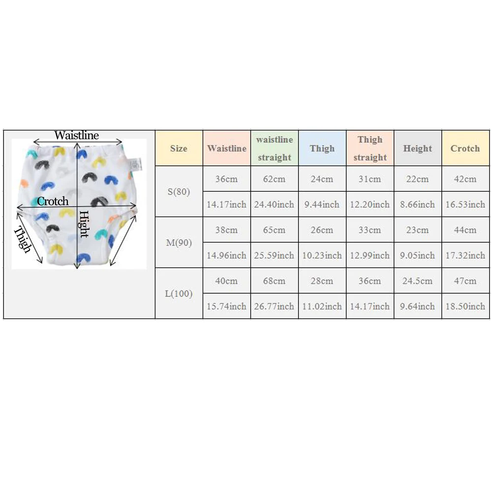 Babyfriend/ ; Многоразовые моющиеся Детские водонепроницаемые тренировочные брюки; хлопковые трусики для пеленания для унитаза