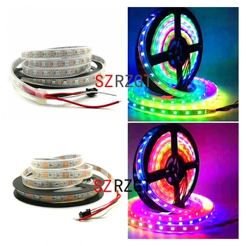 

1m 5m WS2812B 30/60Led/m RGB Led Strip,WS2812 5050SMD Black/White Board Ip67 DC5V