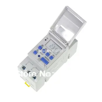 

DIN RAIL DIGITAL PROGRAMMABLE 12VDC 24VDC 48VDC 110VAC 220VAC 16A TIMER SWITCH TP8A16 THC15A AHC15A