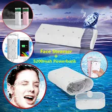 Luxury Nano Mini Facial Steamer Humidifier 5200mah Mobile Powerbank USB Rechargeable Face Mist Sprayer Beauty Tools
