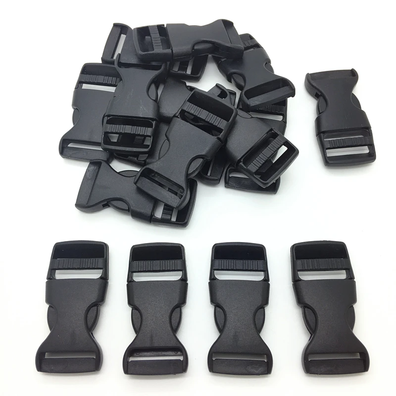 

10pcs 3/4" 20mm Wide Contoured Side Release For Paracord Bracelet Plastic Buckle