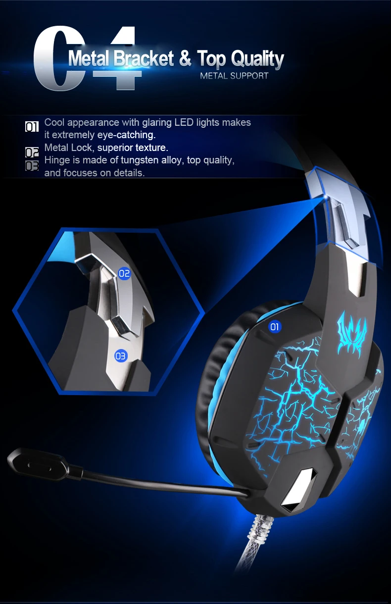 Vibration Function Professional Gaming Luminous Headphones 9