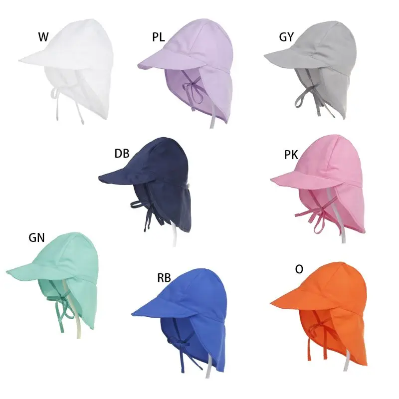 Summer Toddler Baby Sun Protection Swim Beach Hat Adjustable Foldable Bucket Cap