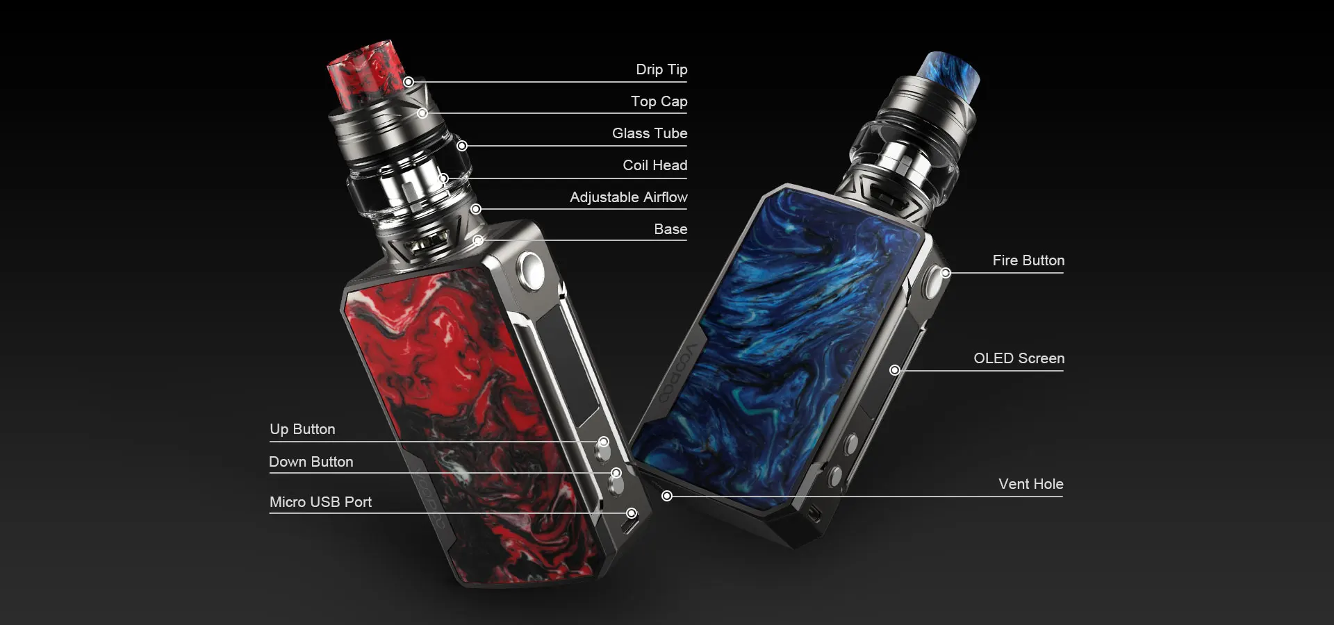 VOOPOO Drag Mini Platinum Edition 117W TC Kit with UFORCE T2 4400mAh