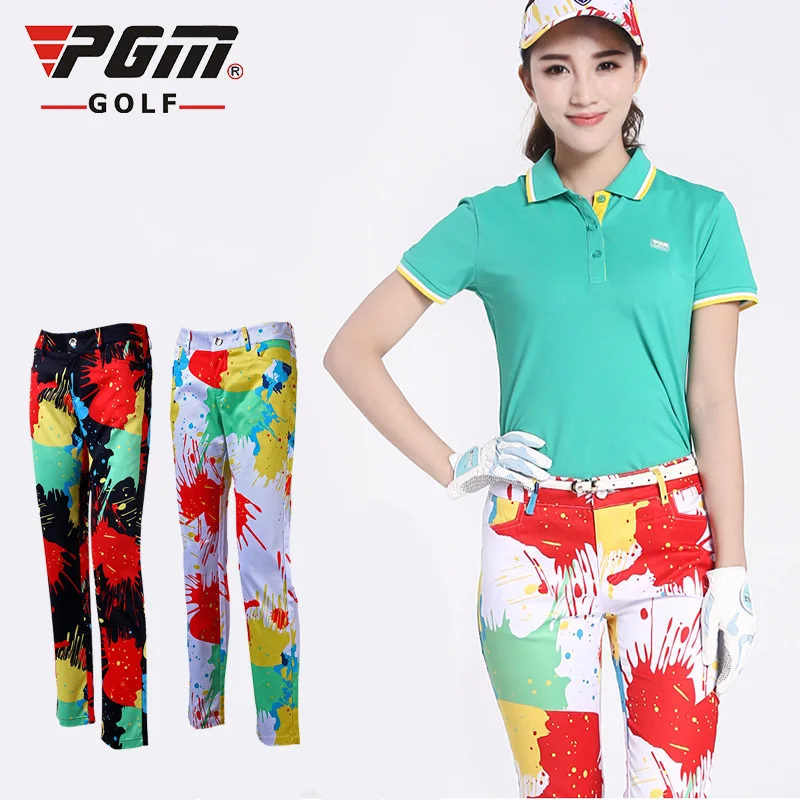 PGM Women Golf Slim Pants Ladies Colorful Trousers High Quality