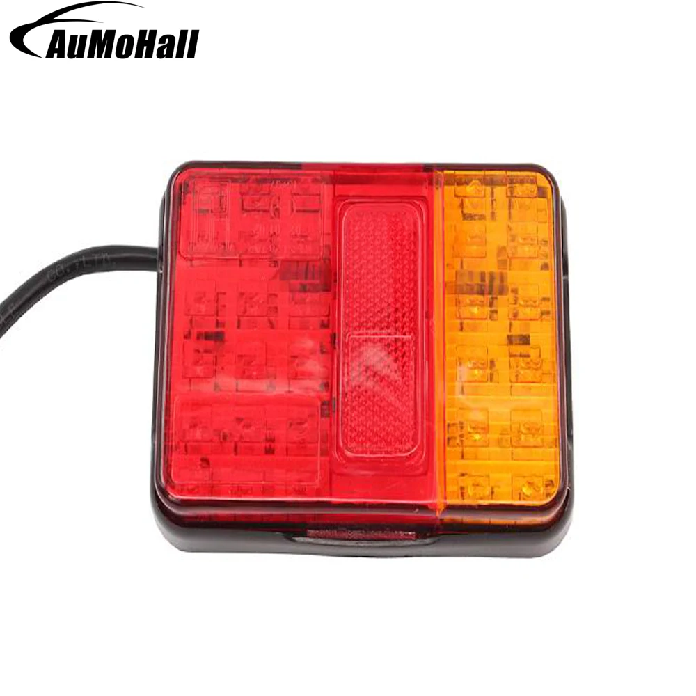 2 Pcs LED Rear Lights For Trailer Rectangle Trailer Lights LED Tail