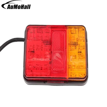 

2 Pcs LED Rear Lights For Trailer Rectangle Trailer Lights LED Tail Light Lamp