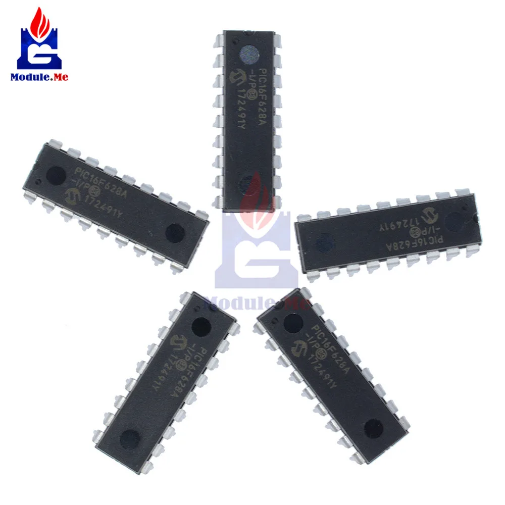 

5 PCS/Lot IC Chips PIC16F628A-I/P 16F628A PIC16F DIP-18 Flash-Based 8-Bit CMOS Microcontrollers 20MHz IC