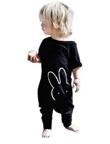 Г. Модная одежда для малышей крутые черные детские комбинезоны, Одежда для новорожденных комплект одежды для маленьких мальчиков и девочек, костюм для малышей Одежда с коротким рукавом - Цвет: black
