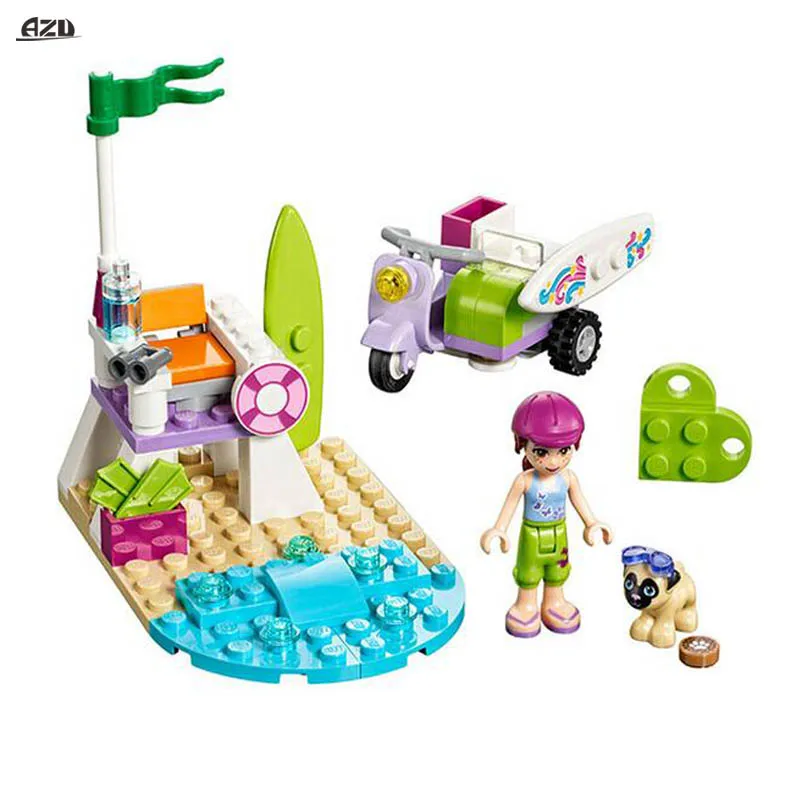 City Girl Friend Mia's Beach Motorcycle Building Blocks Bricks Toys Children Educational Kits Kids Gift | Игрушки и хобби