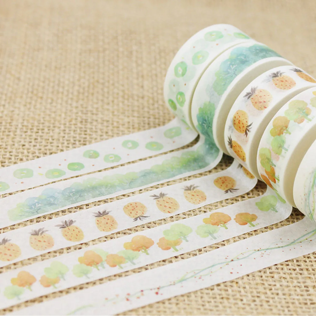 Милые Kawaii DIY цветы фрукты японская маскирующая васи лента декоративная клейкая