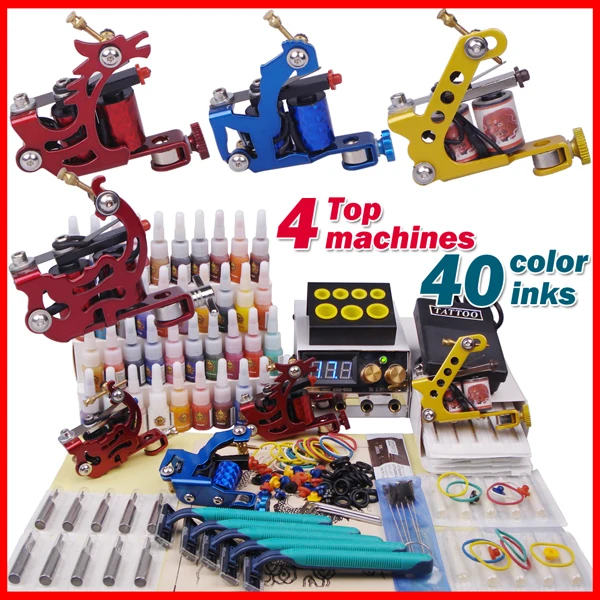 Buy Cheap Complete Tattoo Kit 1 Tattoo Machine 1 Mini Power Supply 5 Tattoo  Needles 4 Color Inks Tattoo Kit for Beginners and Artist TK1000030 Online  at desertcartINDIA