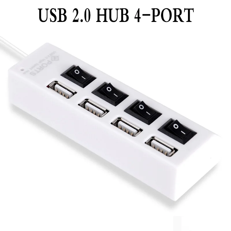 جديد!! 2.0 USB Hub 4 الهاتف المحمول شاحن الكمبيوتر شبكة Hub Deconcentrator المقبس نوع عالية السرعة التوسع قارئ بطاقات التبديل