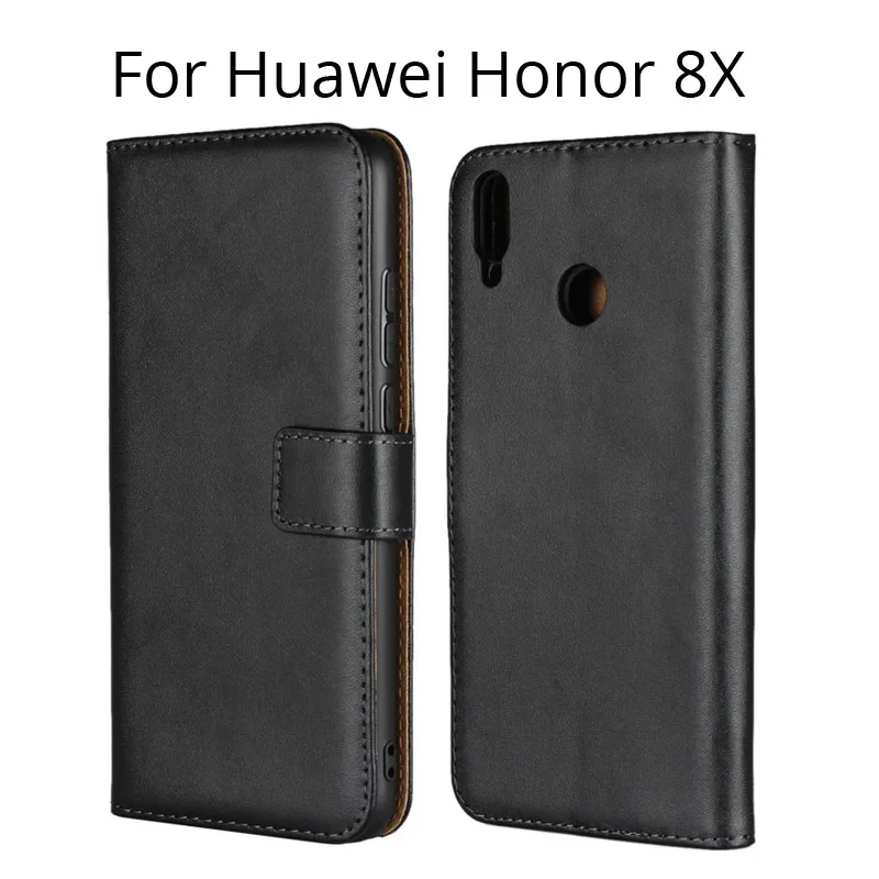Кошелек из натуральной кожи для чехол для Huawei Honor Play флип-чехол для Honor 7A чехол 7C 8C 8X Max 9i 9N 9 Lite 10 Lite чехол для телефона с картой - Цвет: For Honor 8X