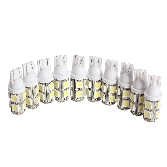 

10PCS 194 168 W5W T10 9SMD-5050 LED White Light Car Tail Lamp Bulb Bright DXY88