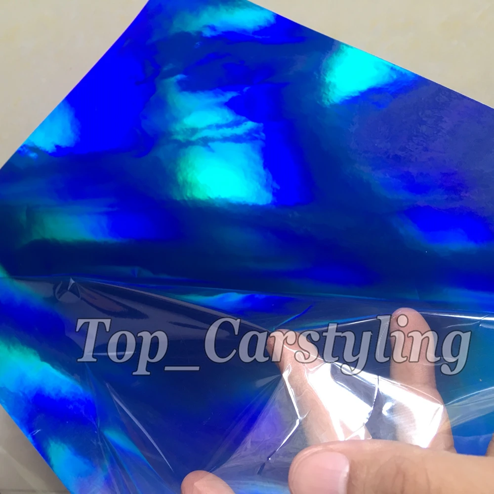 Light Blue holographic chrome vinyl sticker wrap sheet 3M Avery Arlon Vinyl Sticker (1)