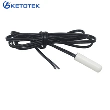 Prova impermeável do sensor de temperatura de ntc 10k-40-120c 1m 2m 5m comprimento abs resina escudo sensor de aquário para termostato digital