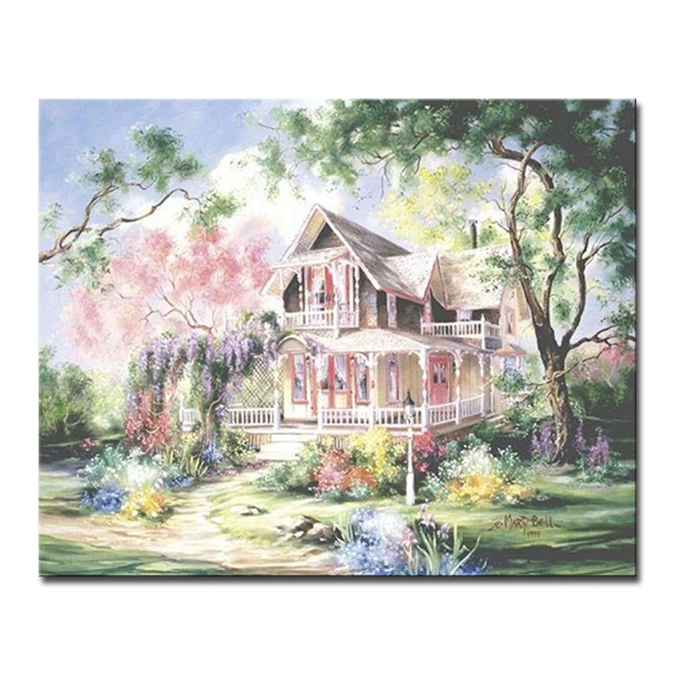 

DIY Digital Hand Paint Flower By Numbers Kits Colors Tree Drawing By Numbers Decor House Artworks For Kids Scenery Unique Gift