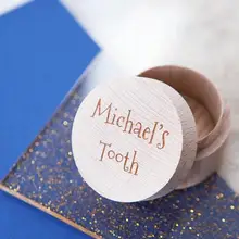 Индивидуальные имена мой первый зуб деревянные Зубная фея коробка для хранения-каппа-подарок для детей ясельного возраста, на крестины Свадебные сувениры