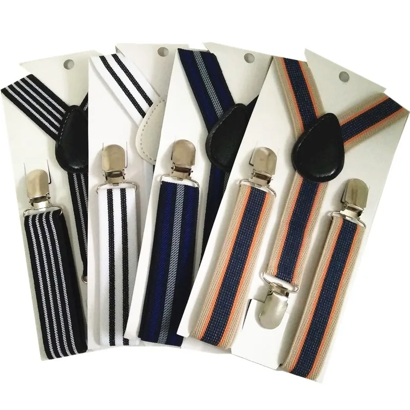 

BD047-S Fashion BABY striped suspenders High Elastic adjustable 3 clips-on braces for boys girls children Christmas gift