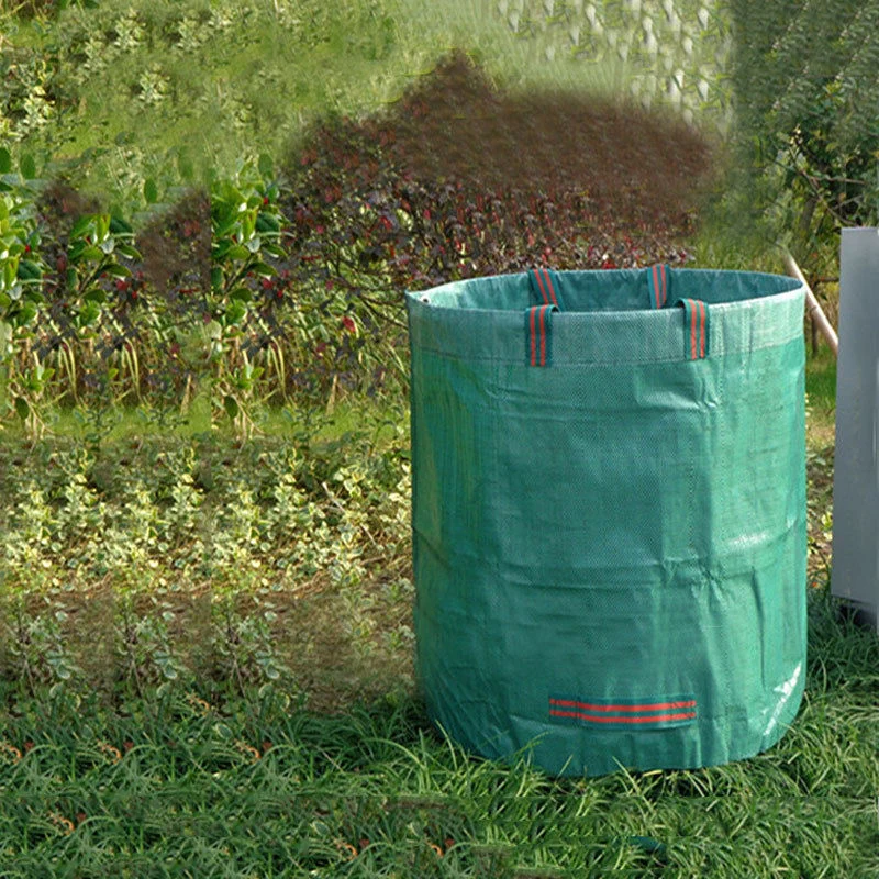 

1 Pc Green Garden Carry Bag Waste Weeds Leaves Bin Rubbish Tidy Heavy Duty Sack