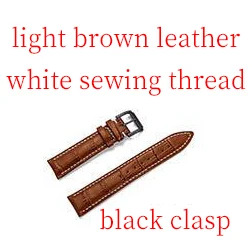 Genuine Leather Watch Band Strap for Samsung Galaxy gear s3/Sport Galaxy 42 46 Active Band 19mm 20m 24mm leather 22mm band quick - Цвет ремешка: L brown white black