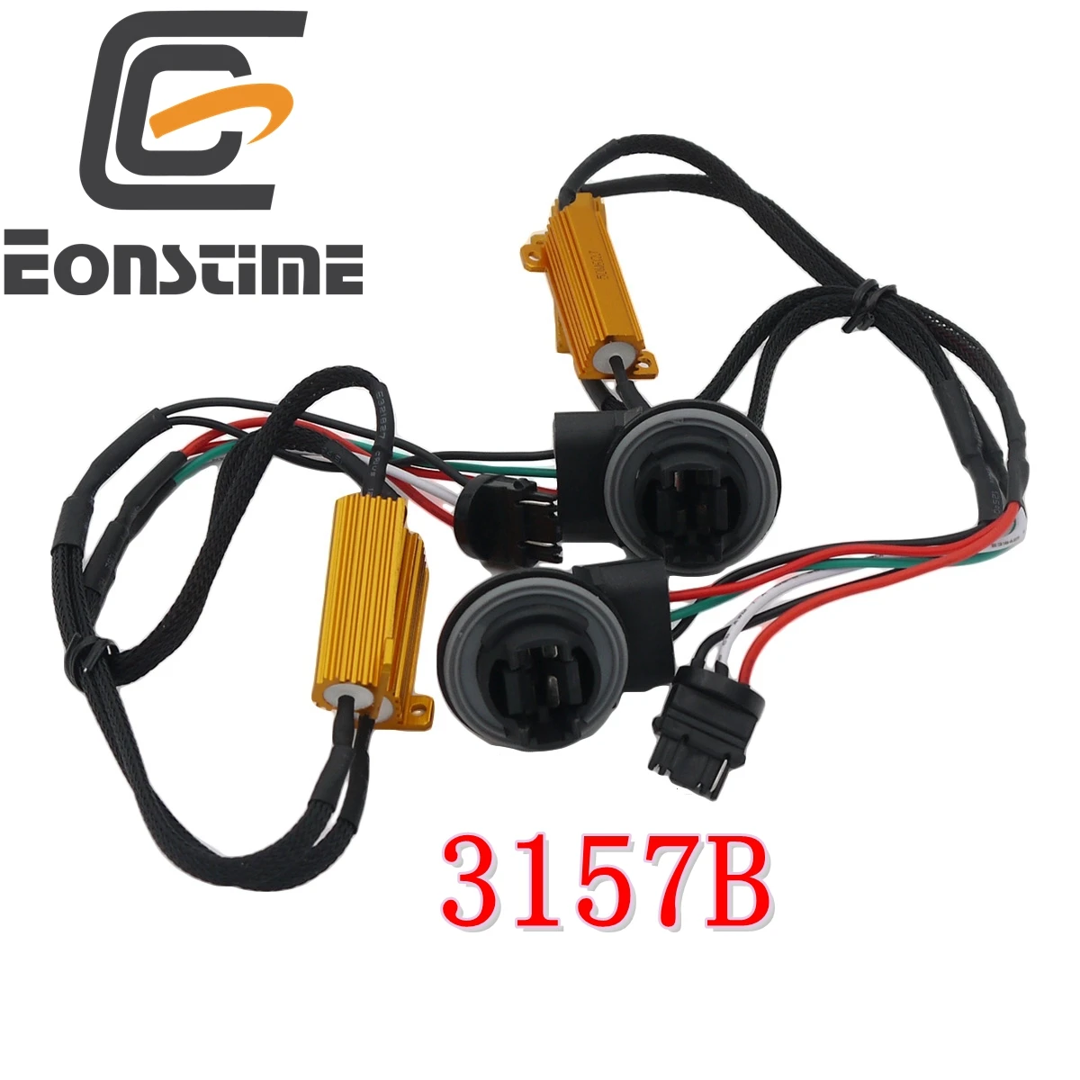 Eonstime 2 шт. Canbus ОШИБОК 3157B декодер нагрузочного резистора исправить светодиодный поворотник Hyper Flash Canceller Декодер 50 Вт 6Ohm
