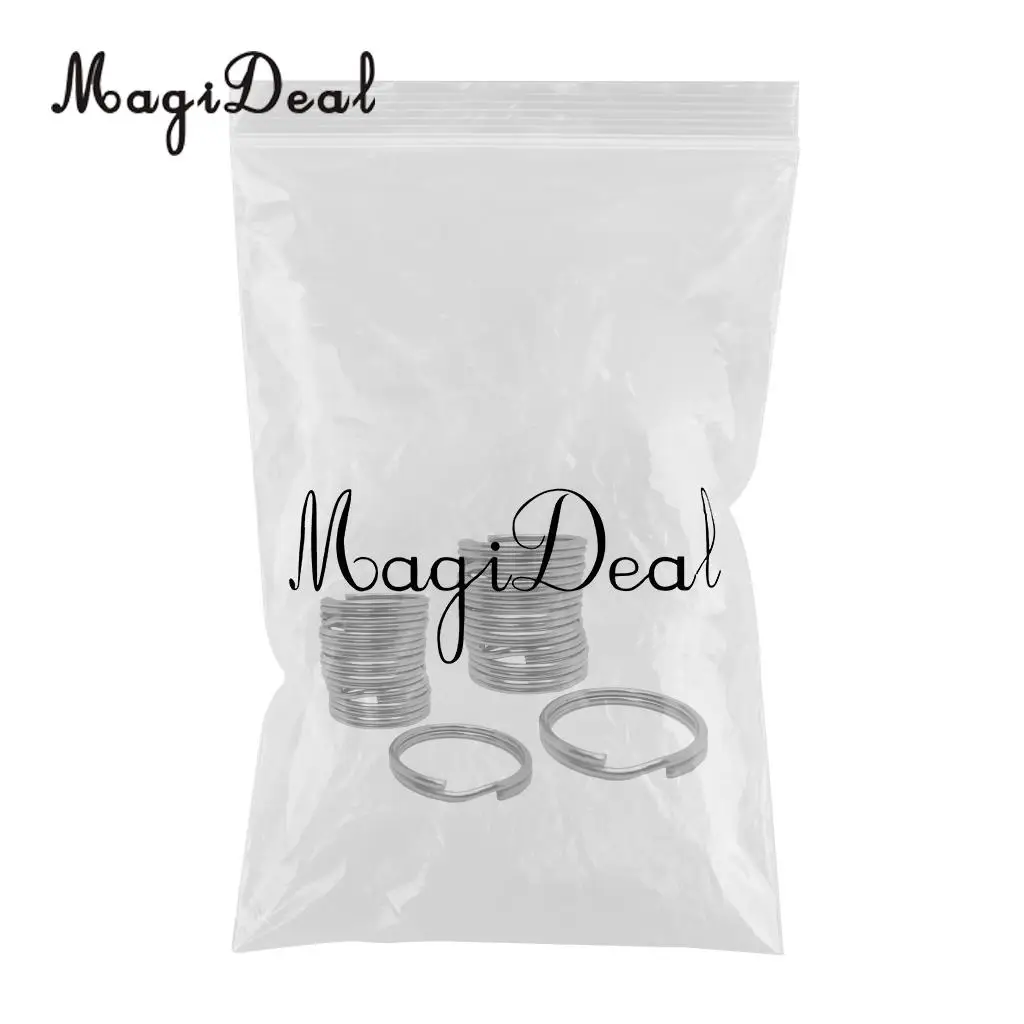 20Pcs 22mm+30mm Scuba Diving Gear Attachment Split Ring 316 Stainless Steel Outdoor Water Sports Equipment Accessories Key Rings